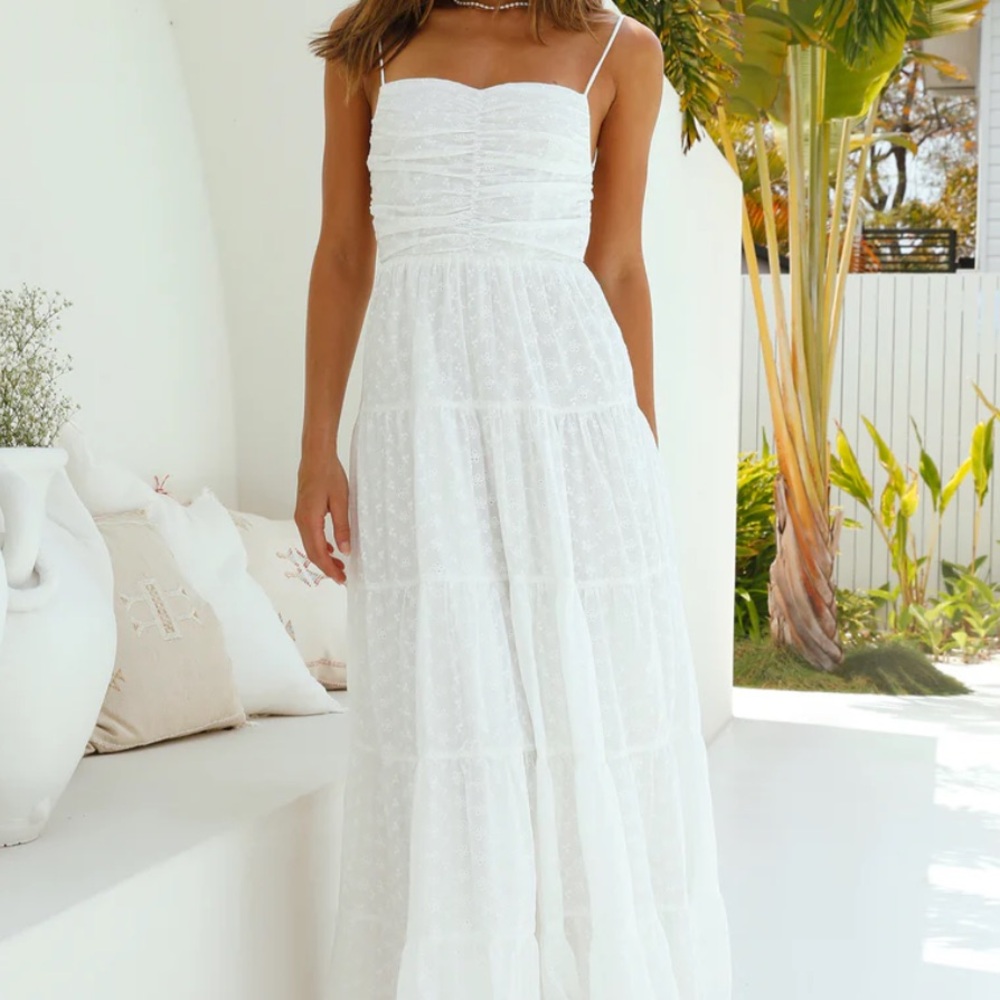 Fortunate one eyelet dress tie back